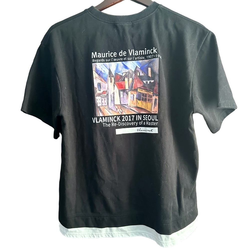 Black Graphic T-Shirt Print French Painter Maurice de Vlaminck Art Print Sz M/L